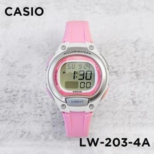 Montre de sport pour enfants Casio LW-203-4A Illuminator Digital Pink Resin A...