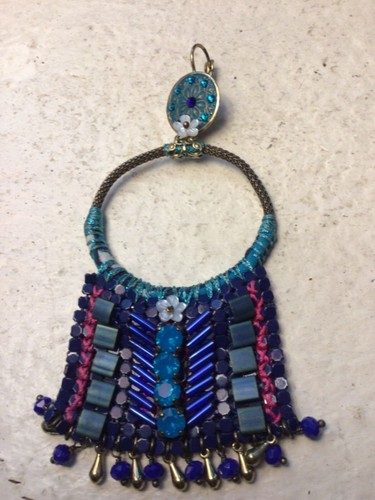 Boucles oreilles bleues - , d'oreilles