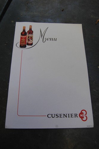 Menu ancien publicitaire - menu,