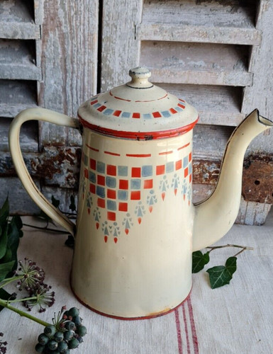 Ancienne cafetiere emaillee - ancienne,
