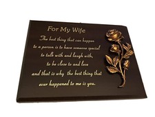 Bell Tree Inc. Made in Canada Wood wall plaque with 3D Copper “For My Wife”