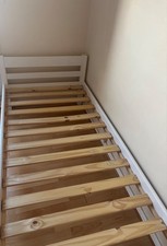 Lits en bois blanc 1 place pour adulte ou enfant le lots de 2