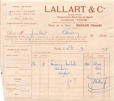 1949 MINOTIERS ALIMENTATION GENERALE DU BETAIL CONDIMENTS PROVIMI LALLART A