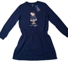 Polo Ralph Lauren Enfant Robe Sweat Polo Bear Bleu Marine 16 Ans Neuf/ BNWT