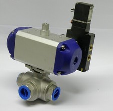 Verin rotatif + Distributeur +  vanne  3 orifices / Vanne pilotée LANDEFELD 