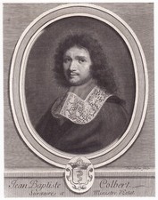 Portrait XVIIIe Jean-Baptiste Colbert Reims Ministre des Finances Louis XIV