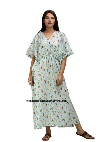 Robe kaftan longue coton - robe, en