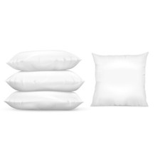 Lot de 4 oreillers blancs anti-acariens - Microfibre - Moelleux - 7170