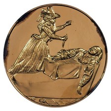 France médaille - Révolution Française - Assassinat de Marat 1793 - vermeil