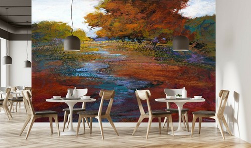 Papier peint automne - papier, 3d