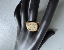 Imposante chevalière or massif 14 carats - bague homme - taille 66