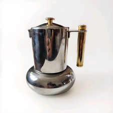 Lavazza Principessa Cafetière Italienne Inox 18/10 Argenté Et Doré Parfait État 