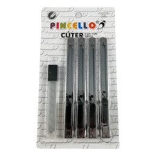 4 Cutters Précision à Lame Fine 9mm + 1 Recharge Cuter Bricolage Loisirs Créatif