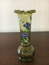 Vase émaillé décor fleurs