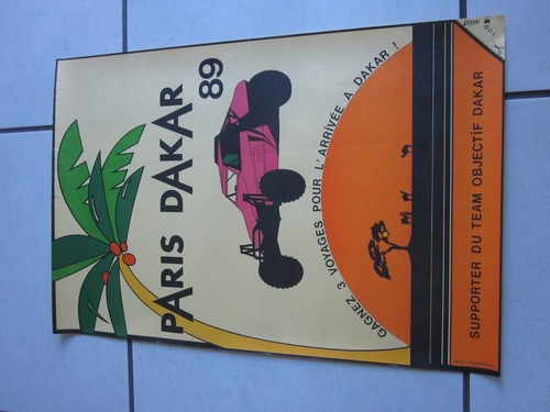 Affiche paris dakar 1989 - dakar, 1989.