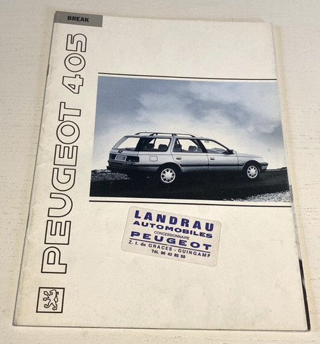 Brochure vente peugeot - peugeot, 405