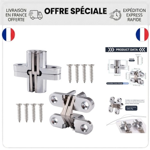 Charnière invisible 7mm - invisible, 43.7mm
