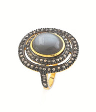 Bague de mariage en or 14 carats pavé diamant argent 925 bijoux cadeaux pour ...