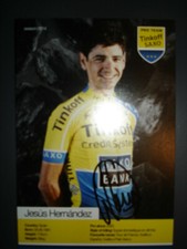 cyclisme Jesus Hernandez carte signée autographe Tinkoff SAXO BANK 20014