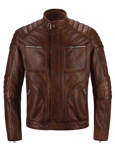Veste cuir véritable - veste, en