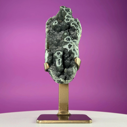 Green jasper amethyst druzy - green,