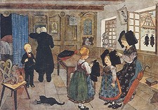 Carte Postale Hansi - Nous nous faisons beaux pour aller chez........../ Superbe