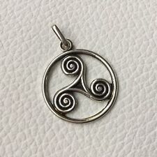 Pendentif TRISKELL en Argent Bretagne Silver Pendant Breizh Bijou Breton