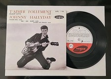 45 Tours Johnny Hallyday T'aimer Follement  EPL 7.750 Réédition