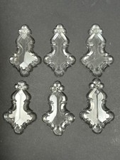 Lot de 6 Pampilles gouttes Cristal Moulé H. 6,2cm pièce détaché Lustre