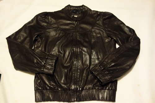 Blouson cuir marron foncé - blouson,
