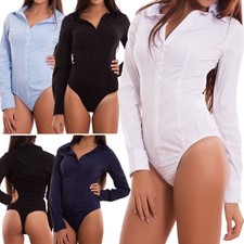 Body Femme Chemise à Manches