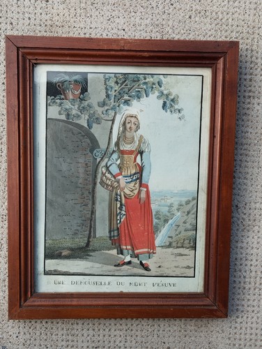 Ancienne gouache costume