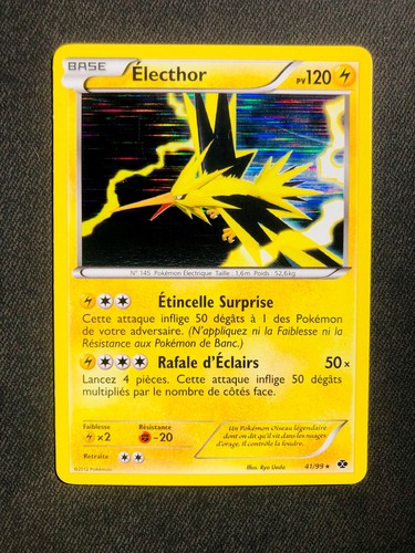 Carte pokémon électhor 99 - Électhor, 41/99