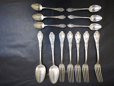 Couverts métal argenté Boulenger modèle cacao art nouveau fourchette cuillère