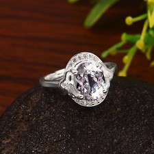 Bague saphir blanc aaa argent - bague,