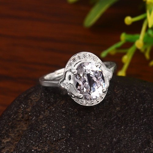 Bague saphir blanc aaa - bague, argent