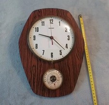 Pendule Murale Et Baromètre Vintage Marque Trophy