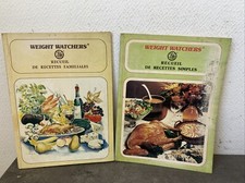 2 Anciens Livre Weight Watchers Recueil Familiales Simples Année 80