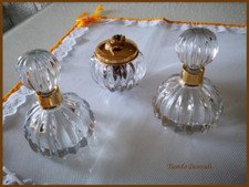 Superbe Costume Vintage Pièces Verre Sculpté Pour Coiffeuse