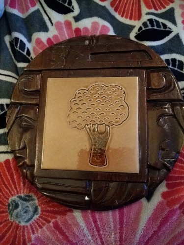 Carved wood cheese tray - wood,