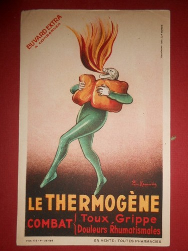 Ancien buvard thermogéne - ancien,