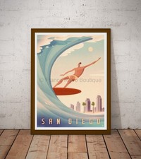 Affiche-Poster Vintage Surf