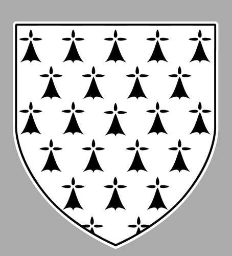 Blason bretagne breizh 12x10cm - blason,