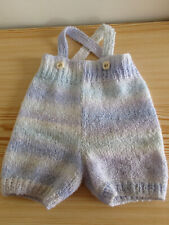 vêtement culotte salopette schort baigneur, bébé 3 mois, tricotée bleue, vintage