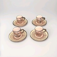 Lot 4 tasses Café Grès De Ciboure Rodolphe Fischer 4 Décors Basques Différents 