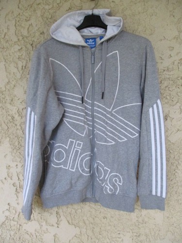 Veste capuche adidas gris - veste, à