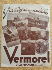 dépliant publicité VERMOREL traitement pesticide matériel agricole 1930 culture