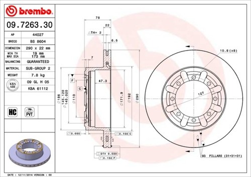 Disque frein axial - x,