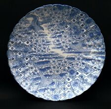 Antique 19th Century Blue and White Porcelain Plate - 21.6 cm