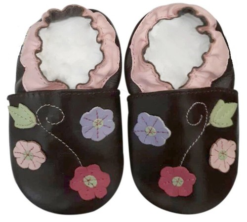 Chaussons cuir souple - chaussons, en